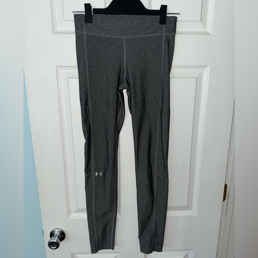 Under Armour HeatGear Compression Full Length Leggings | Gray | EUC | Size Small
